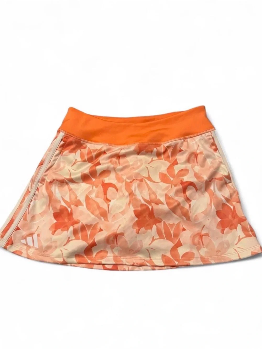 Adidas Floral Orange Tennis Skirt - Picture 1 of 5